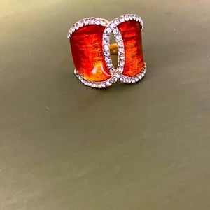 Great ring !! So comfortable to wear and beautiful burnt orange color ..